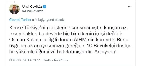 CHP Genel Başkanı Kılıçdaroğlu 10 büyükelçiyi es geçip Türkiye’yi hedef aldı