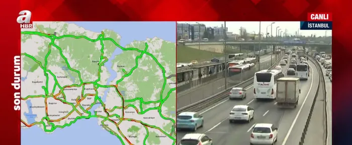 Son dakika: İstanbul'da toplu taşımada ve trafikte yoğunluk! Son durumu A Haber muhabiri bölgeden aktardı - 2