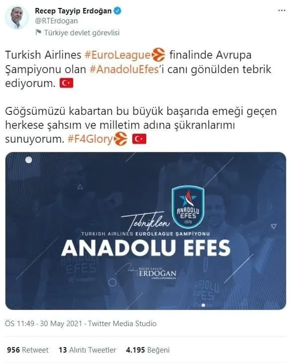 Anadolu Efes Euroleague şampiyonu oldu! Helal olsun çocuklar!