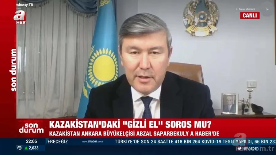 Kazakistan'da neler oluyor? Kazakistan'daki "gizli el" Soros mu? Ankara Büyükelçisi A Haber'e açıkladı 1