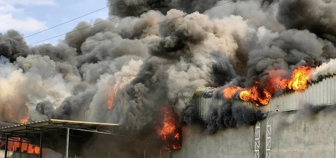 Son dakika: Bursa İnegöl’de fabrika yangını! 10 fabrika etkilendi