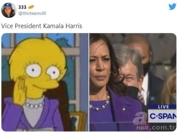 Simpsonlar dizisiyle ABD'deki yemin töreninde yaşanan benzerlikler dikkat çekti