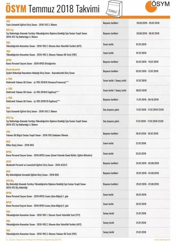 kpss tarihleri ve osym sinav takvimi