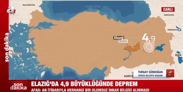 Elazığ’da korkutan deprem! AFAD büyüklüğünü 4,9 olarak duyurdu | SON DEPREMLER