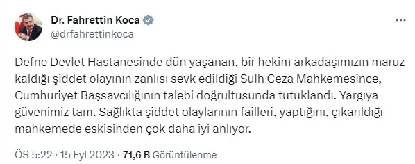 hatayda-11-haftalik-hamile-doktora-siddet-saclarindan-cekip-yerlerde-surukledi-saldirgan-gozaltina-alindi-1694789527992.jpg Hatay'da 11 haftalık hamile doktora şiddet! Sağlık Bakanı Fahrettin Koca: Saldırgan tutuklandı - 4