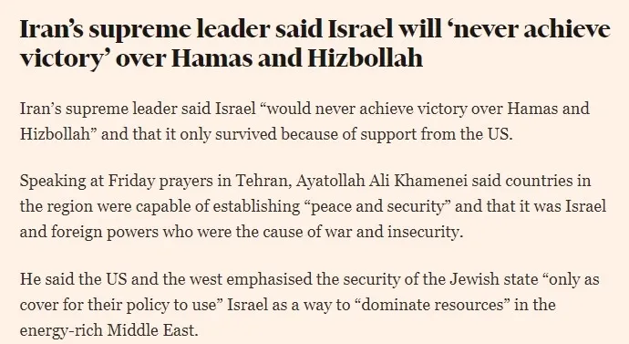 Hamaney’in konuşması dünya basınında böyle yer buldu: İran kesinlikle bir tehdit