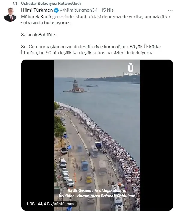 Üsküdar’da 50 bin kişi ile iftar: Başkan Recep Tayyip Erdoğan’dan kritik açıklamalar: Deprem bölgesinden asla ayrılmayacağız