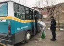 Minibüslerde Kovid-19 alarmı! Tek tek dezenfekte edildi