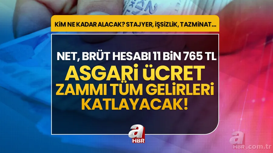 Net, brüt hesabı 11 bin 765 TL tüm maaşlara yansıyacak! Asgari ücret zammı tüm gelirleri katlayacak! Kim ne kadar alacak? 1