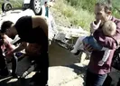 Trabzonda yürekleri dağlayan kare! Minik kızı...