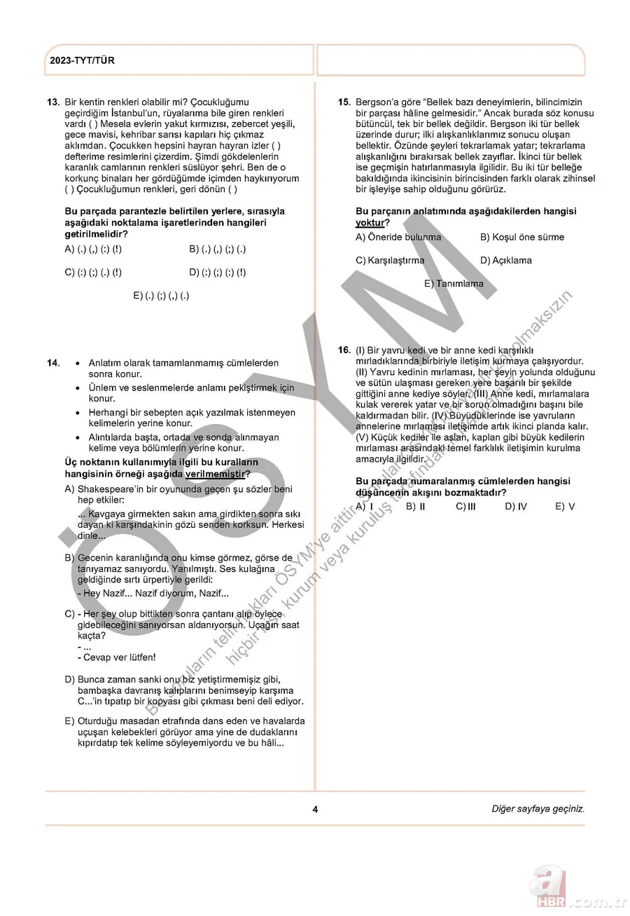 ÖSYM YKS 2023 A - B - C kitapçığı soruları ve cevapları osym.gov.tr! YKS SÖZEL- SAYISAL SORU KİTAPÇIĞI VE CEVAP ANAHTARI GÖRÜNTÜLEME PDF İNDİR! AYT, TYT, YDT... 20