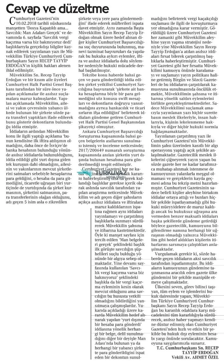 Cumhuriyet’in yalanı tescillendi!