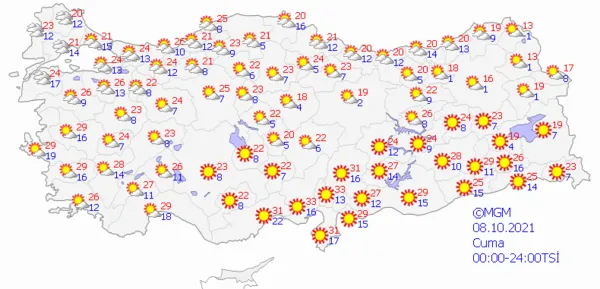 1633466882721.png Meteoroloji'den çok sayıda ile sağanak yağış ve kuvvetli fırtına uyarısı! 5 günlük hava durumu raporunda flaş detaylar! İstanbul Ankara İzmir hava durumu - 8