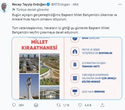 Son dakika: AKM Millet Bahçesi Başkan Erdoğan’ın katılımıyla açıldı
