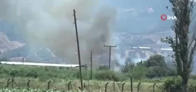 Sazlık alanda çıkan yangın korkuttu