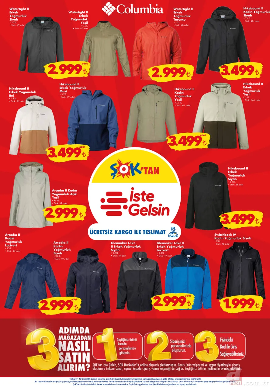 ŞOK’a Columbia mont çeşitleri geldi! 7-13 Ocak aktüel ürünler tam listesi 8