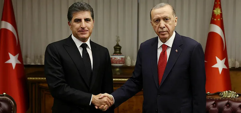 Başkan Erdoğan IKBY Başkanı Neçirvan Barzani'yi kabul etti