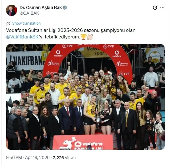 sultanlar-liginde-sampiyon-vakifbank-oldu-baskan-erdogandan-tebrik-1776632134300.jpg Bakan Bak, VakıfBank Kadın Voleybol Takımı'nı tebrik etti (X)