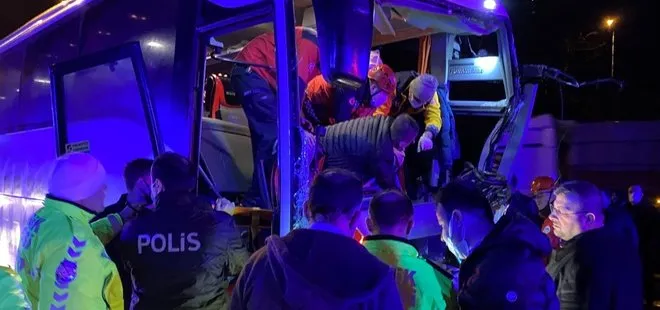 Son dakika: TEM Sapanca geçişinde otobüs kazası! Çok sayıda yaralı var