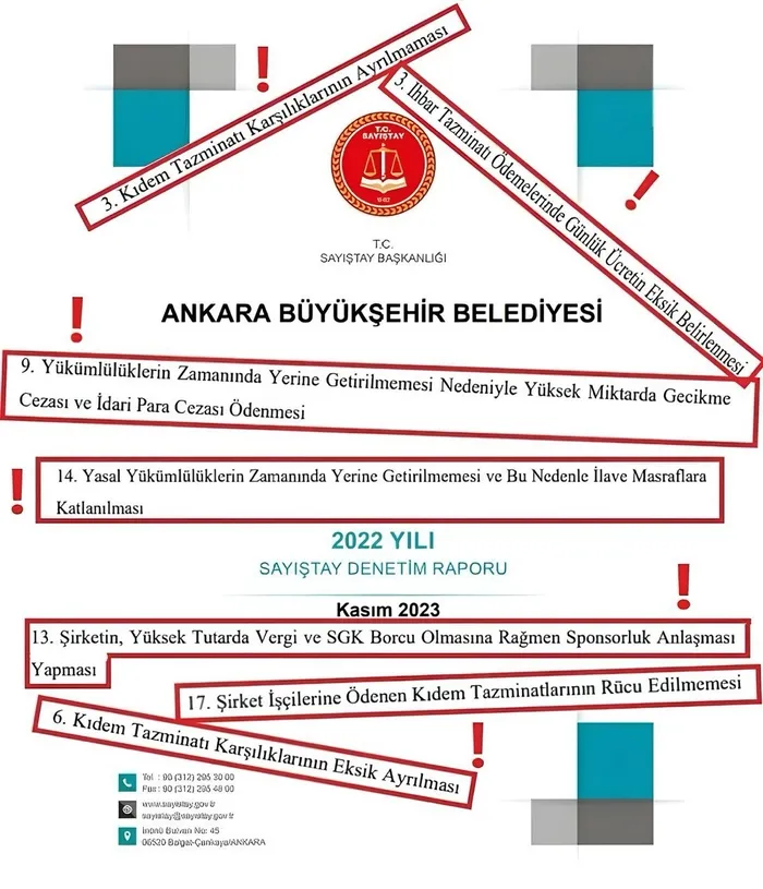 Ankara’yı yavaş yavaş batırdı! İflas eden belediyenin gerçekleri Sayıştay raporunda...