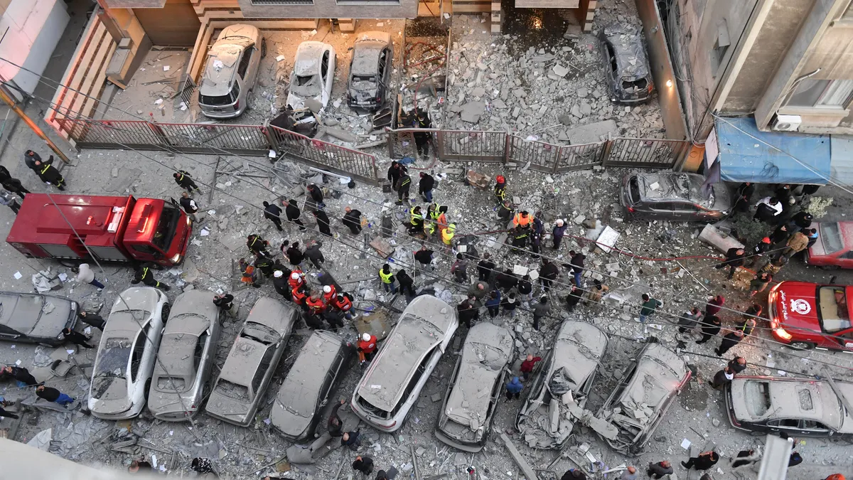 İsrail Beyrut'u kana buladı! A Haber vurulan binayı görüntüledi