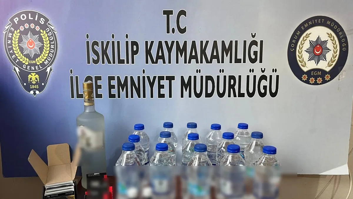 Çorum'da kaçak alkol operasyonu: 1 gözaltı