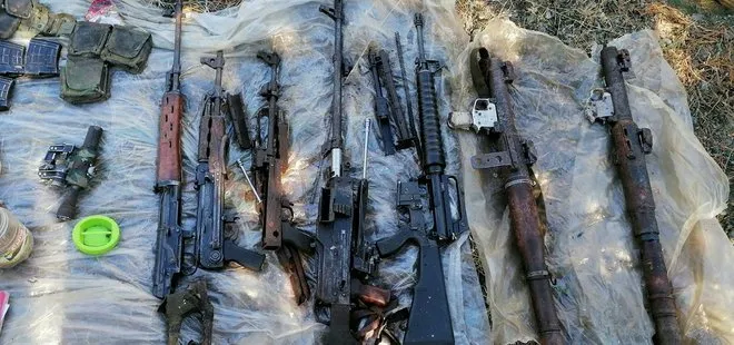 Son dakika: Teröristlere Pençe darbesi: PKK’ya ait çok sayıda silah ve mühimmat ele geçirildi