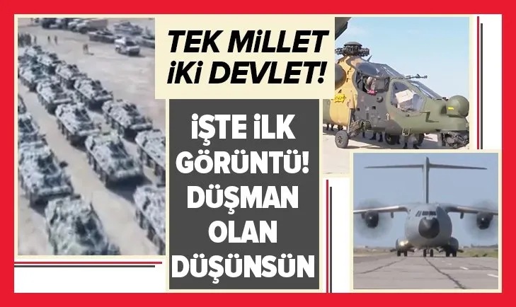 Türkiye ve Azerbaycan’dan ortak tatbikat! İlk görüntüler geldi