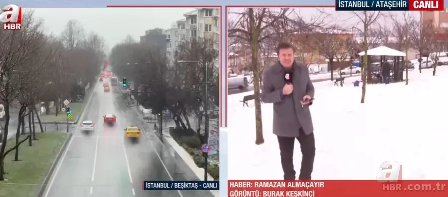 Megakent beyaza büründü! A Haber ekipleri kar nöbetinde: İşte İstanbul'dan kar manzaraları 7