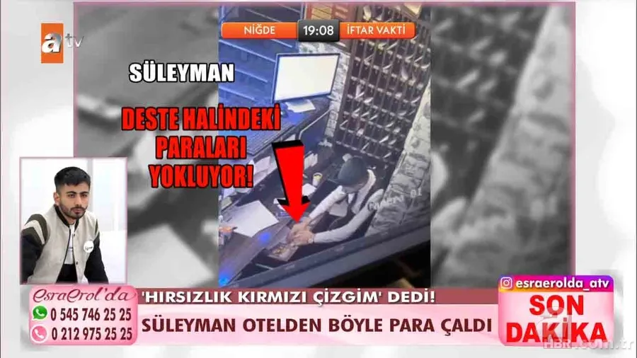 Esra Erol'da hırsızlık olayı ortaya çıktı! “Hırsızlık kırmızı çizgim” diyen Süleyman otelde para çarken yakalandı | Esra Erol'dan tepki... 17