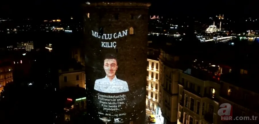 15 Temmuz kahramanları yad ediliyor! Haydarpaşa Gar Binası ve Galata Kulesi'nde mapping gösterileri... 2