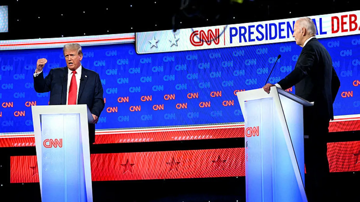 ABD başkan adayları Biden ve Trump canlı yayında kozlarını paylaştı! Yarışta kim önde?