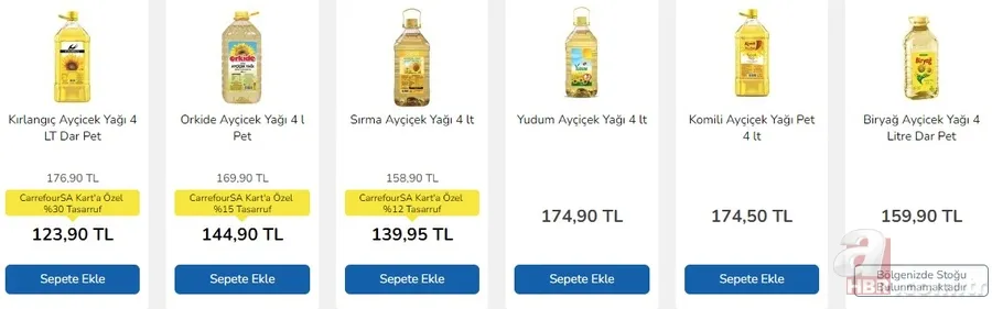 FİYATLAR DİBE ÇEKİLDİ! 2-3,4-5 litre yağlar o markette... Ayçiçek yağı fiyatı hiç bu kadar inmemişti! 10