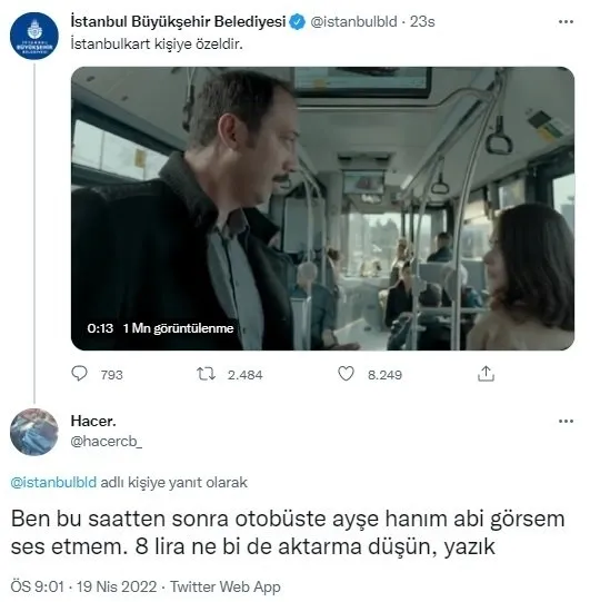 İBB’nin İstanbulkart reklam filmi sosyal medyada tepkiye neden oldu: İmamoğlu yüksek ulaşım ücretlerine çözüm bulacağına reklamlara para veriyor