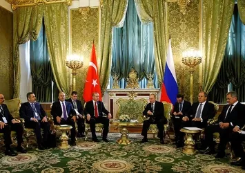 Cumhurbaşkanı Erdoğan ile Putin Kremlin Sarayı'nda görüştü