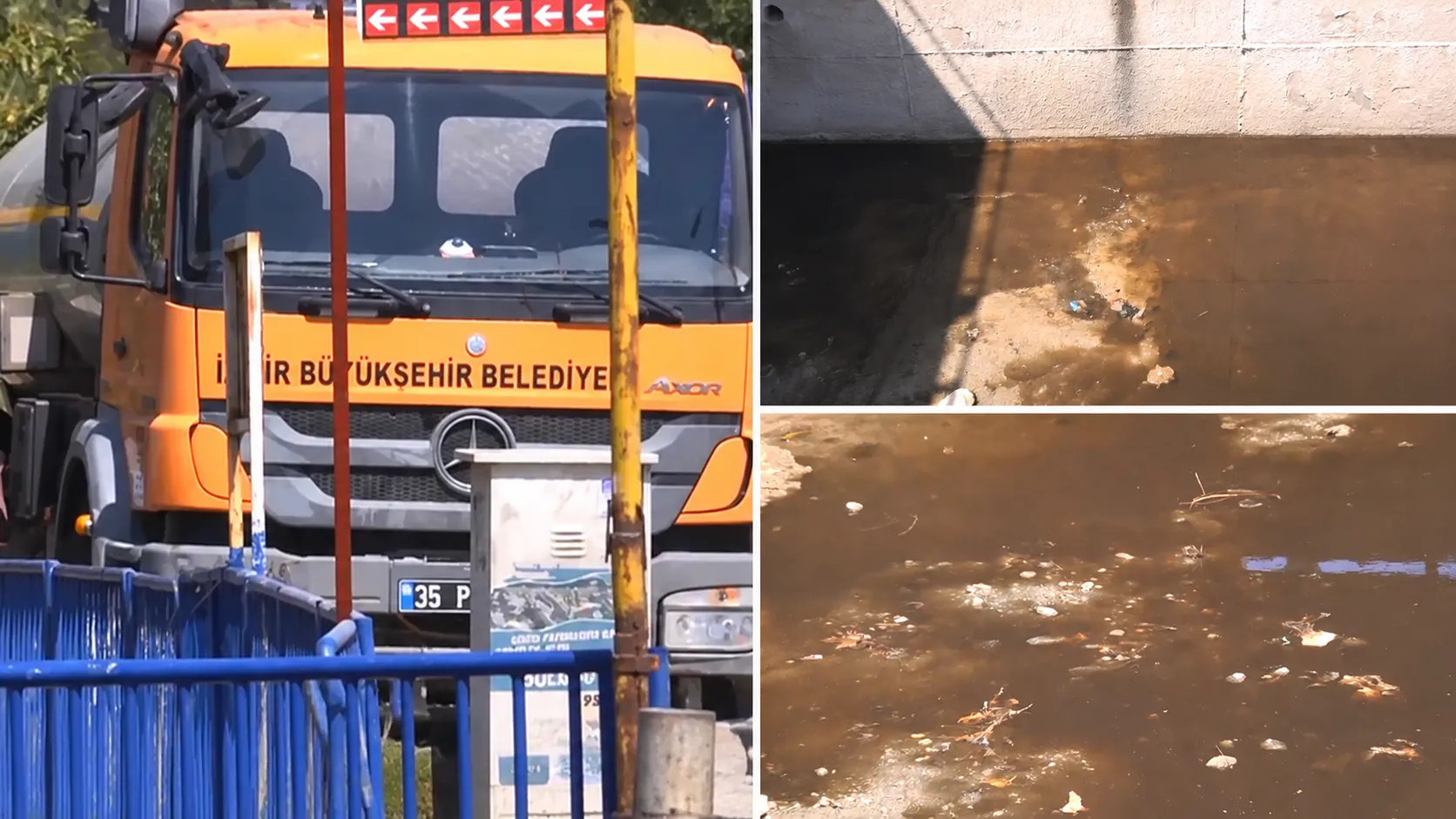 İzmir'de çevre katliamı: Yağmur suyu kanalından körfeze zehir akıyor! A Haber görüntüledi, belediye panikledi