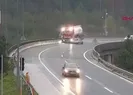 Tır sürücüsü 20 metreden aşağı uçtu