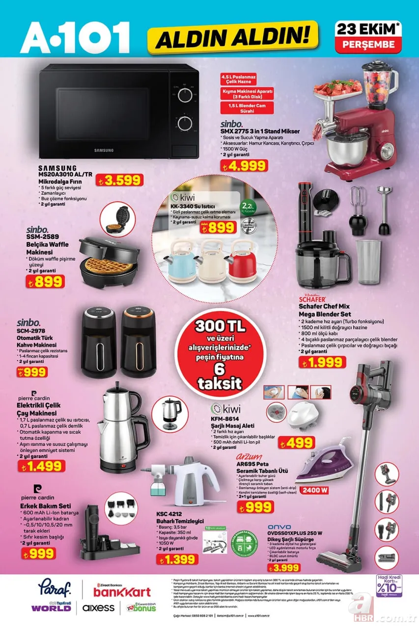 23 Ekim A101 aktüel kataloğu satışta: Yaz kış kamp yapanlara fırsat ürünler A101’de! Portatif ocak ve termos 999 TL 8