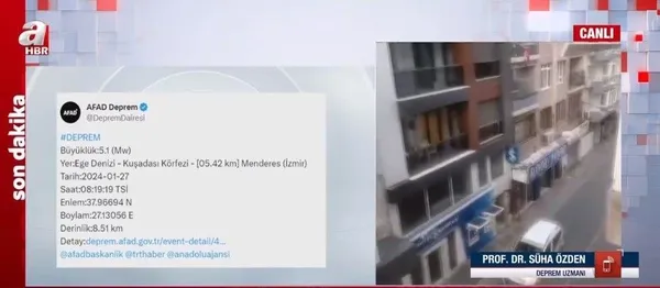 İzmir’de 5,1 büyüklüğünde deprem! AFAD duyurdu çevre illerde de hissedildi
