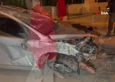 Samsun’da otomobil takla attı