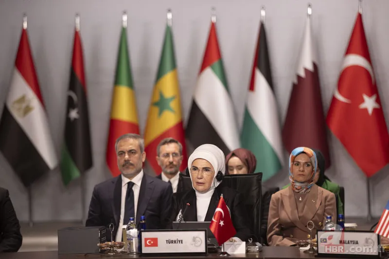 İstanbul'da 'Filistin İçin Tek Yürek' Zirvesi! Emine Erdoğan: Hiçbir ideoloji masumların canından değerli değil 15