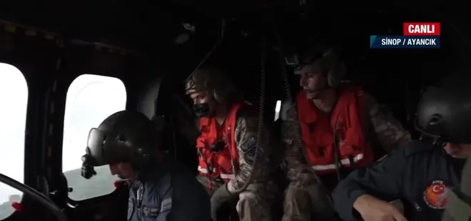 A Haber’den tarihi yayın | Sinop’taki mücadele kurtarma helikopterinden aktarıldı