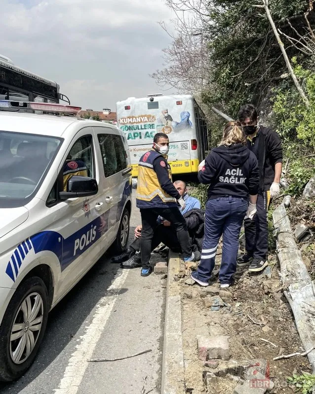 İETT otobüsü Beykoz’da kayalara çarparak durabildi! 5 yolcu yaralandı