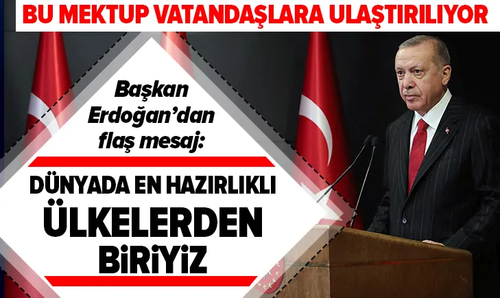 Son dakika: Başkan Erdoğandan korona virüs ile mücadele mesajı: Salgınına en hazırlıklı ülkelerden biriyiz