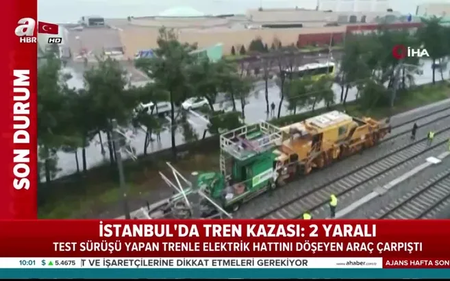 İstanbul'da tren kazası! Yaralılar var