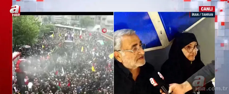 Haniye suikastına İranlılar ne diyor? A Haber Tahran'daki tören alanında mikrofon uzattı: İSRAİL NAMERTTİR! 12