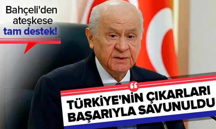Bahçeli'den ateşkese tam destek!