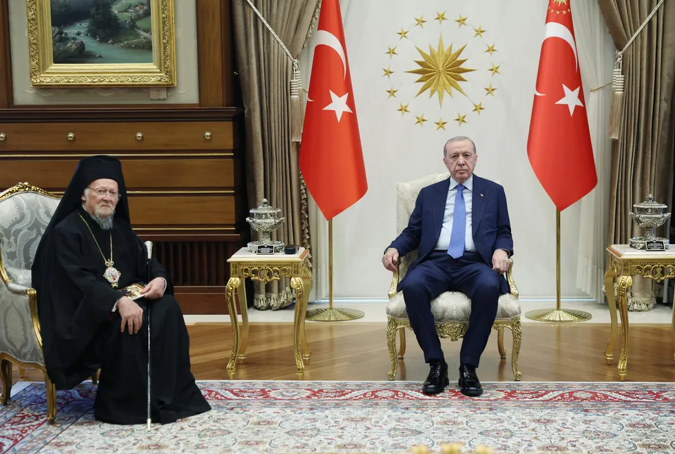 Başkan Erdoğan Fener Rum Patriği Bartholomeos'u kabul etti - 1