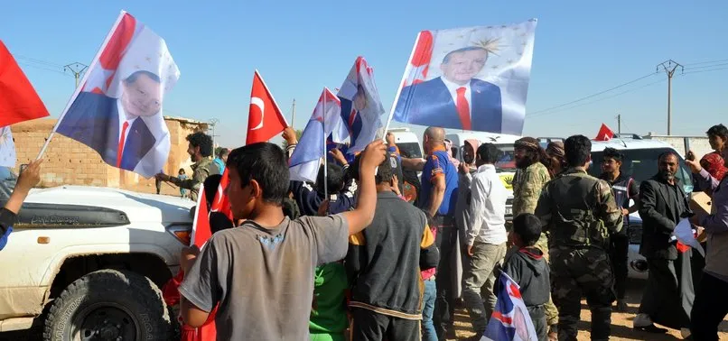 Tel Abyad'da çocukların Erdoğan sevgisi
