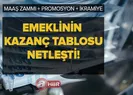 Emeklinin kazanç tablosu NETLEŞTİ! Maaş zammı + promosyon...